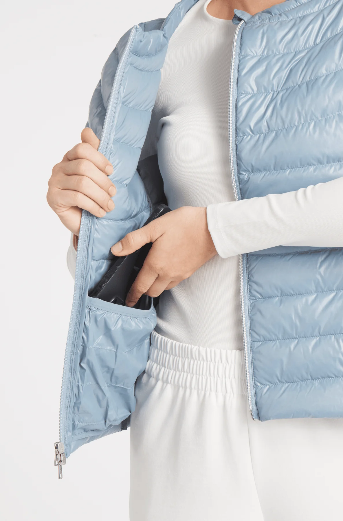 The St Ives | Down Vest | Steel Blue - Image 4